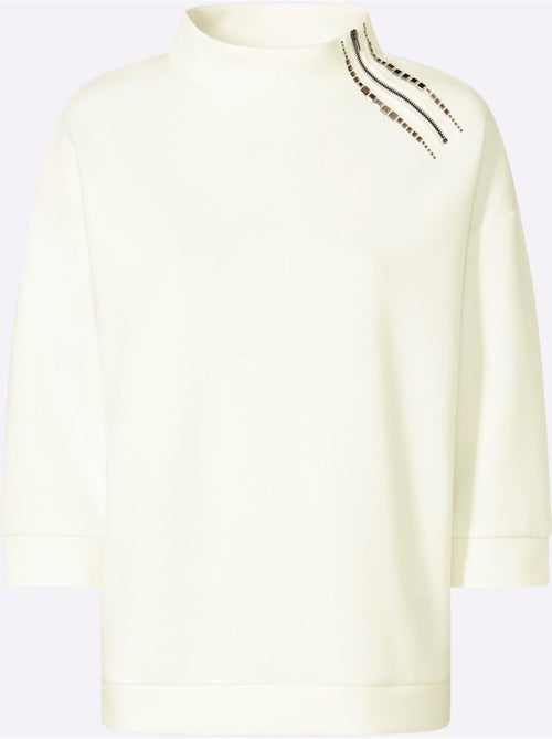 Sweatshirt Petites Pierres Fantaisie - Taille Standard - helline - Kiabi