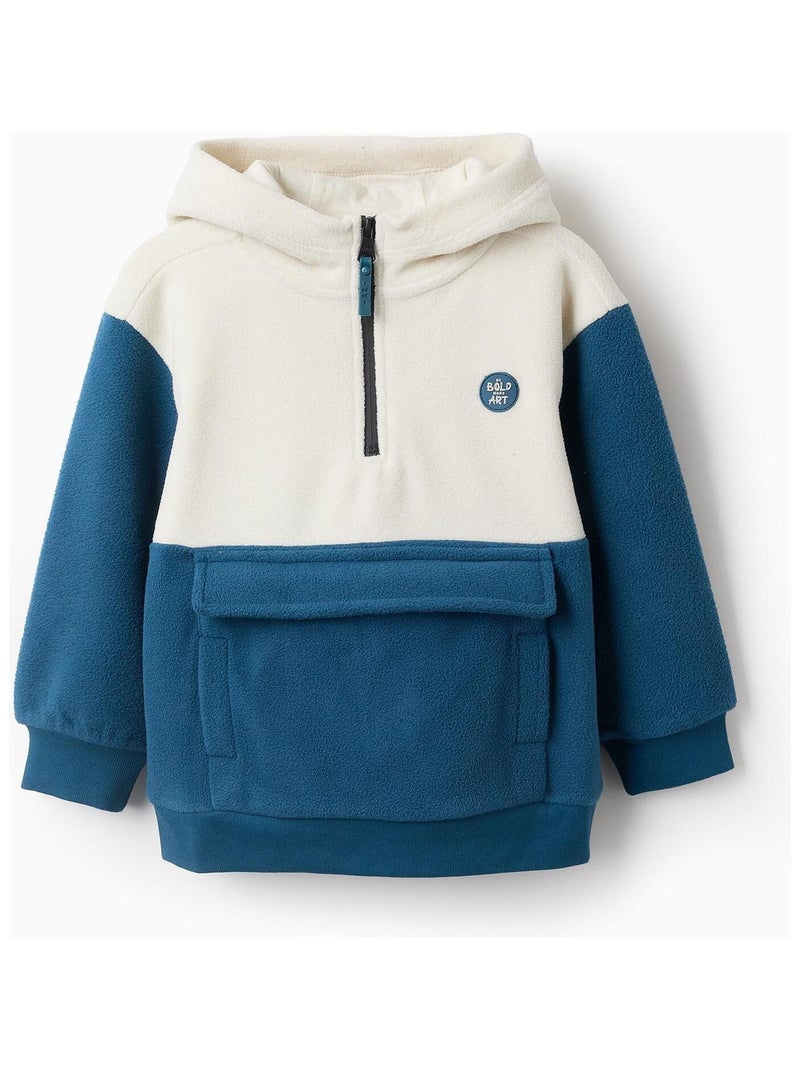 Sweatshirt polaire, à capuche ART ATTACK Bleu foncé - Kiabi
