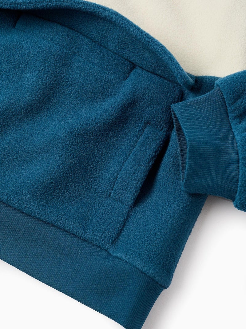 Sweatshirt polaire, à capuche ART ATTACK Bleu foncé - Kiabi