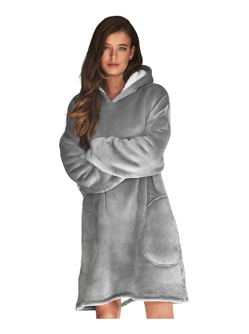 Sweatshirt poncho à capuche extra large PC1 STYLE ADD - Kiabi