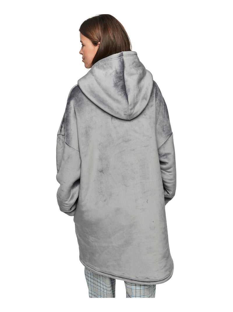 Sweatshirt poncho à capuche extra large PC1 STYLE ADD Gris - Kiabi