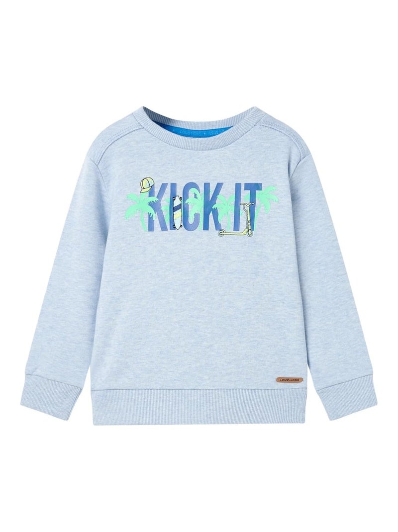 Sweatshirt Pour Enfants Coton - VidaXL Bleu - Kiabi