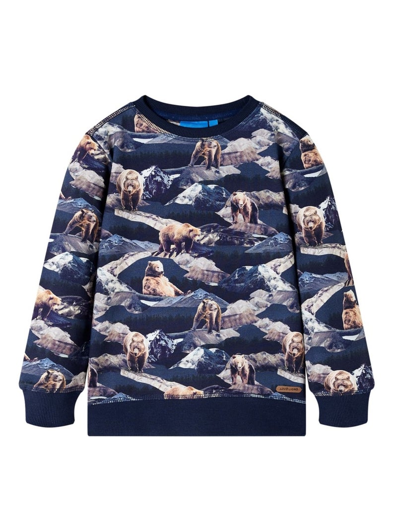 Sweatshirt Pour Enfants Coton - VidaXL Bleu - Kiabi