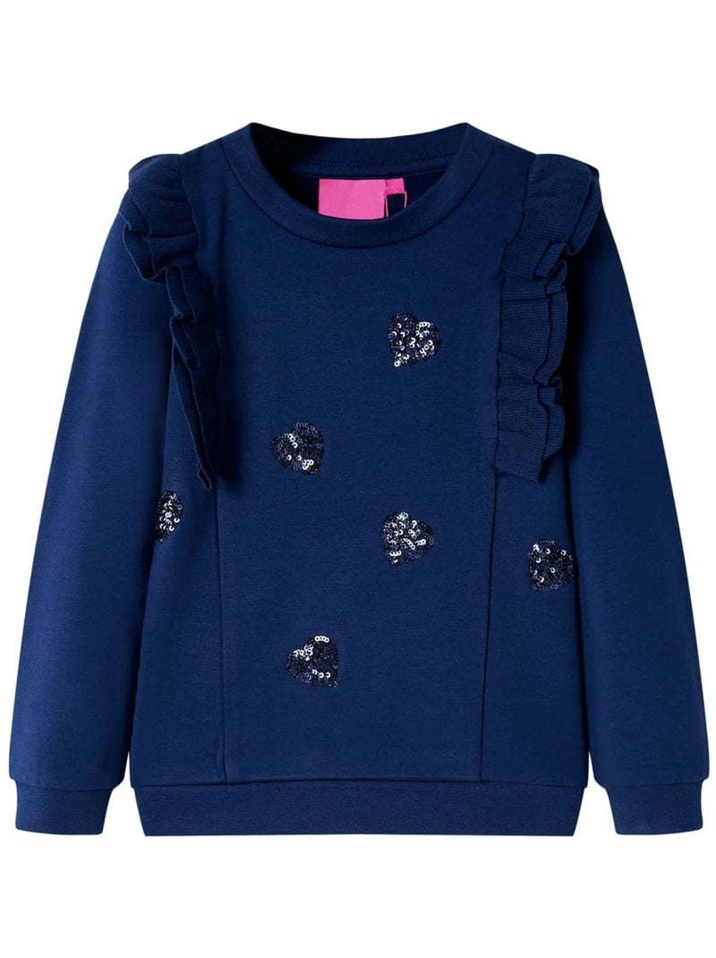 Sweatshirt Pour Enfants Coton - VidaXL Bleu - Kiabi