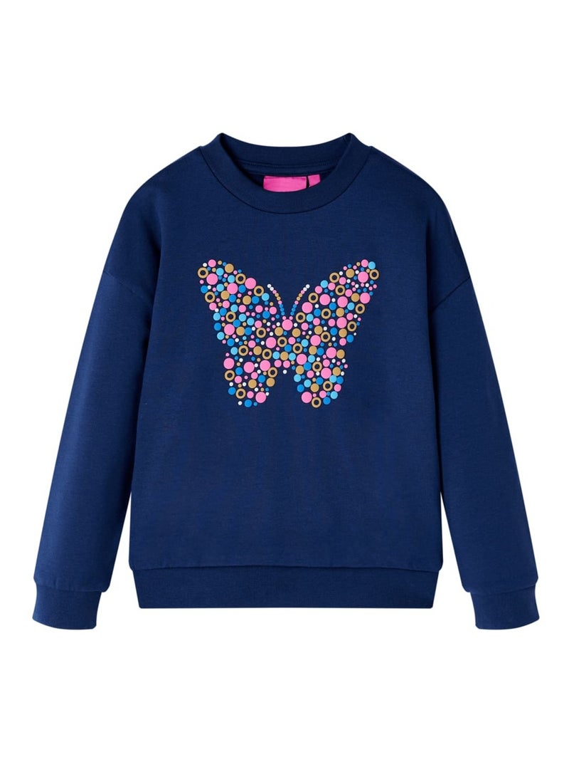Sweatshirt Pour Enfants Coton - VidaXL Bleu - Kiabi
