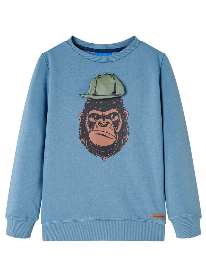 Sweatshirt Pour Enfants Coton - VidaXL Bleu - Kiabi