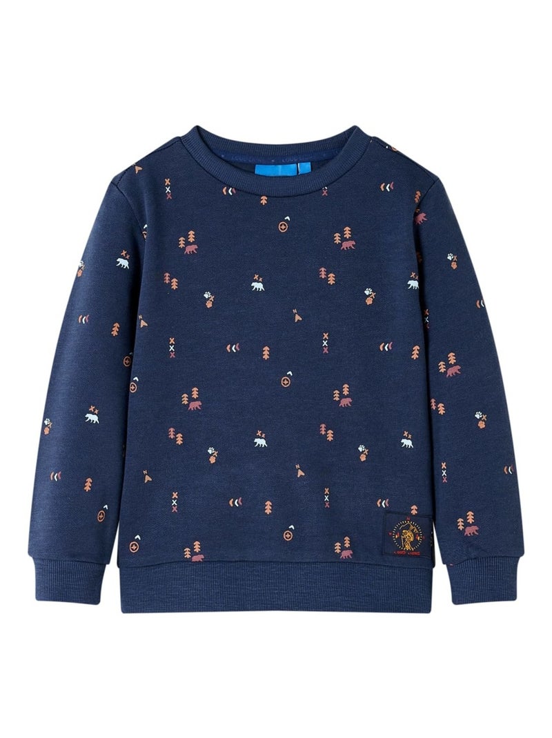 Sweatshirt Pour Enfants Coton - VidaXL Bleu - Kiabi