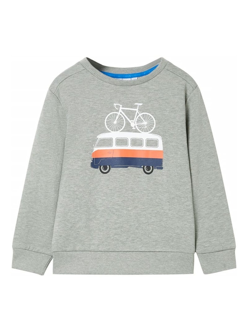 Sweatshirt Pour Enfants Coton - VidaXL Gris - Kiabi