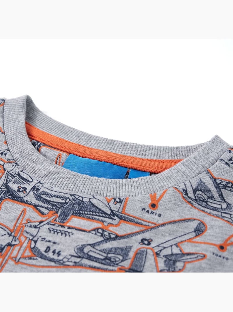 Sweatshirt Pour Enfants Coton - VidaXL Gris - Kiabi