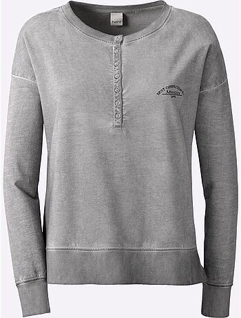 Sweatshirt pur coton - taille standard - helline