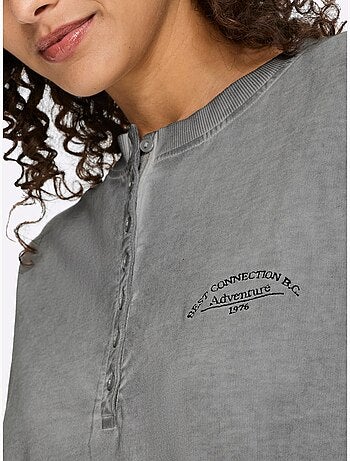 Sweatshirt pur coton - taille standard - helline