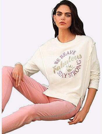 Sweatshirt Pur Coton - Taille Standard - Helline
