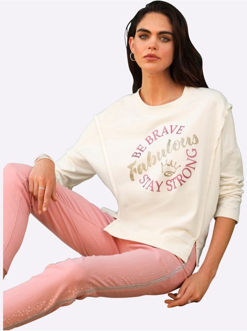 Sweatshirt Pur Coton - Taille Standard - helline - Kiabi