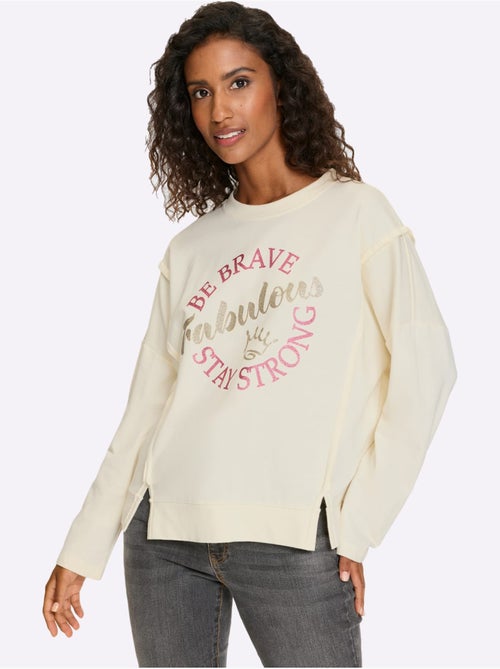 Sweatshirt Pur Coton - Taille Standard - helline - Kiabi