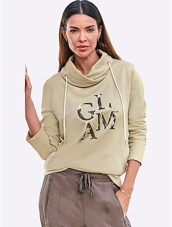Sweatshirt pur coton - taille standard - helline