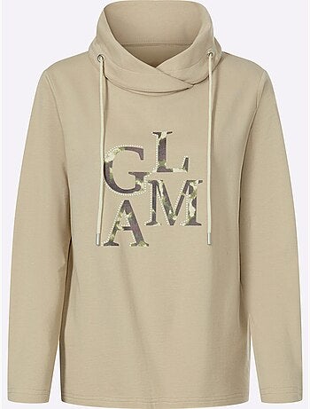 Sweatshirt pur coton - taille standard - helline