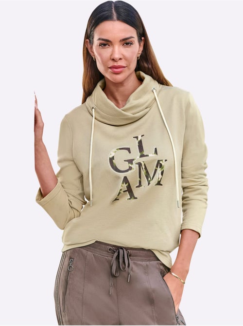 Sweatshirt Pur Coton - Taille Standard - Helline - Kiabi Sweatshirt Pur Coton - Taille Standard - Helline - Kiabi
