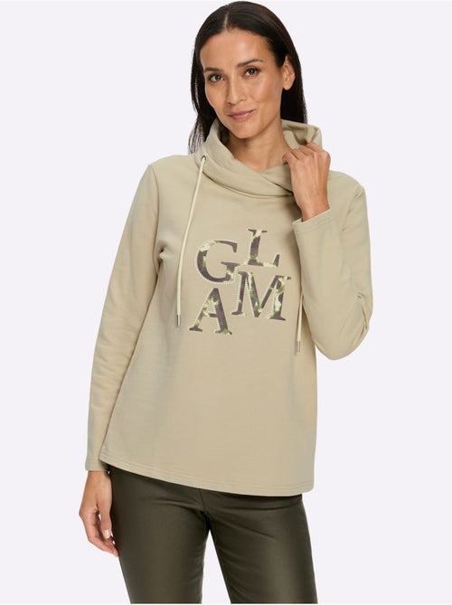 Sweatshirt Pur Coton - Taille Standard - Helline - Kiabi Sweatshirt Pur Coton - Taille Standard - Helline - Kiabi
