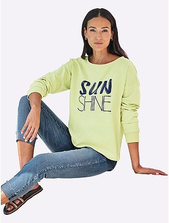 Sweatshirt Pur Coton - Taille Standard - Helline