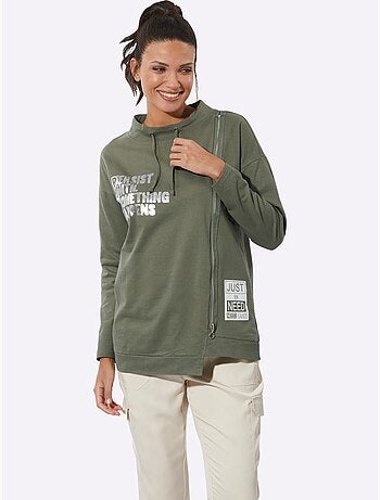 Sweatshirt Pur Coton - Taille Standard - Moda Vilona