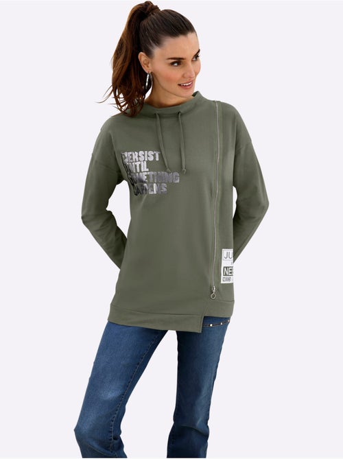Sweatshirt Pur Coton - Taille Standard - Moda Vilona - Kiabi Sweatshirt Pur Coton - Taille Standard - Moda Vilona - Kiabi