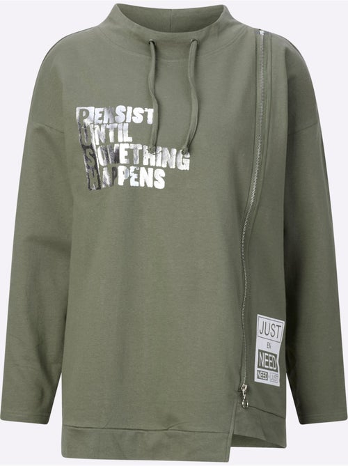 Sweatshirt Pur Coton - Taille Standard - Moda Vilona - Kiabi Sweatshirt Pur Coton - Taille Standard - Moda Vilona - Kiabi