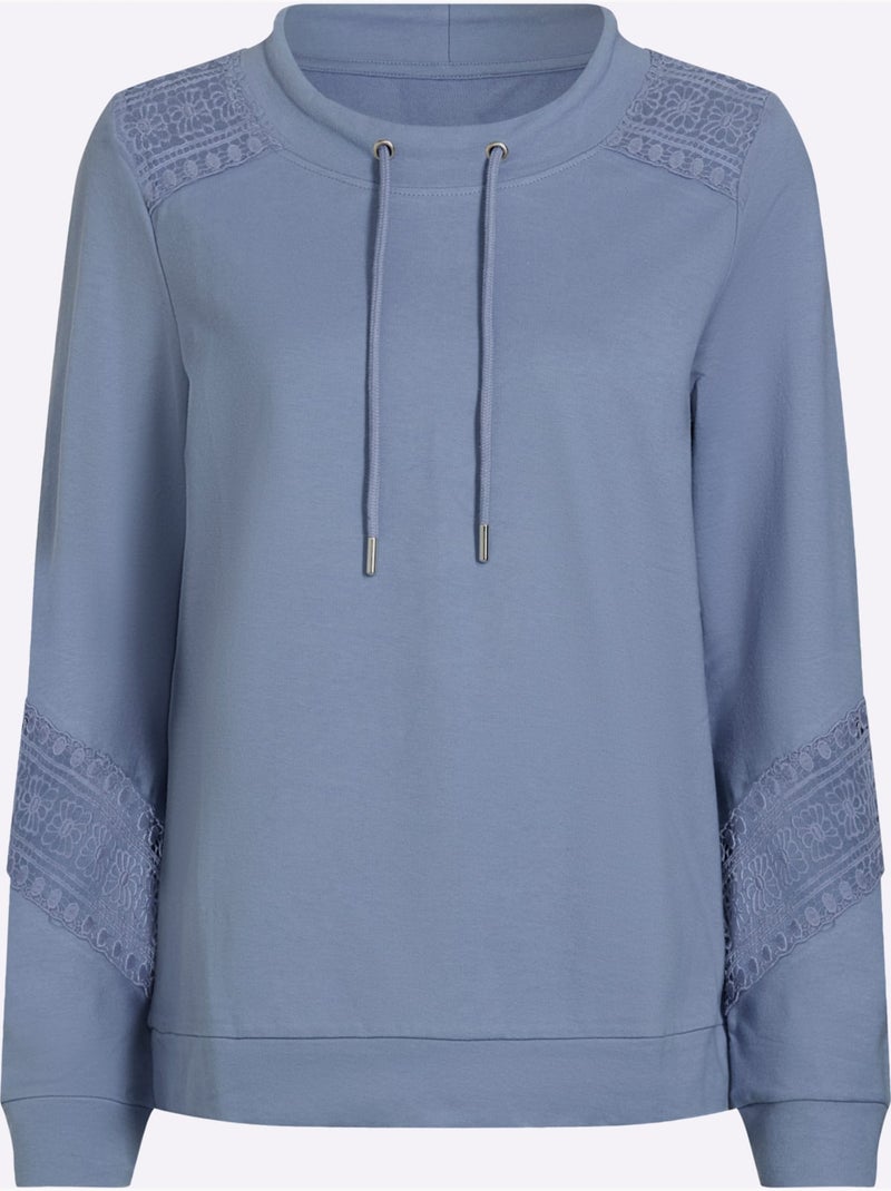 Sweatshirt Pur Coton - Taille Standard - Witt Gris tourterelle - Kiabi