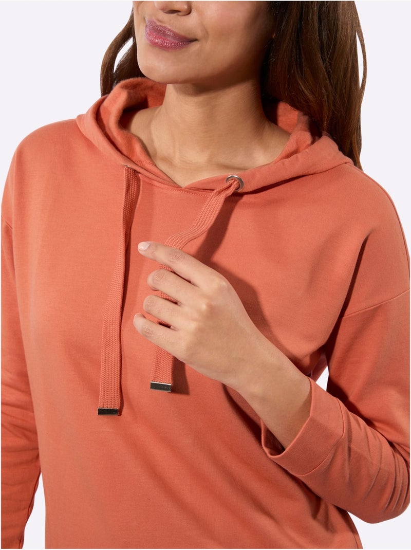 Sweatshirt pur coton - taille standard - witt Orange - Kiabi