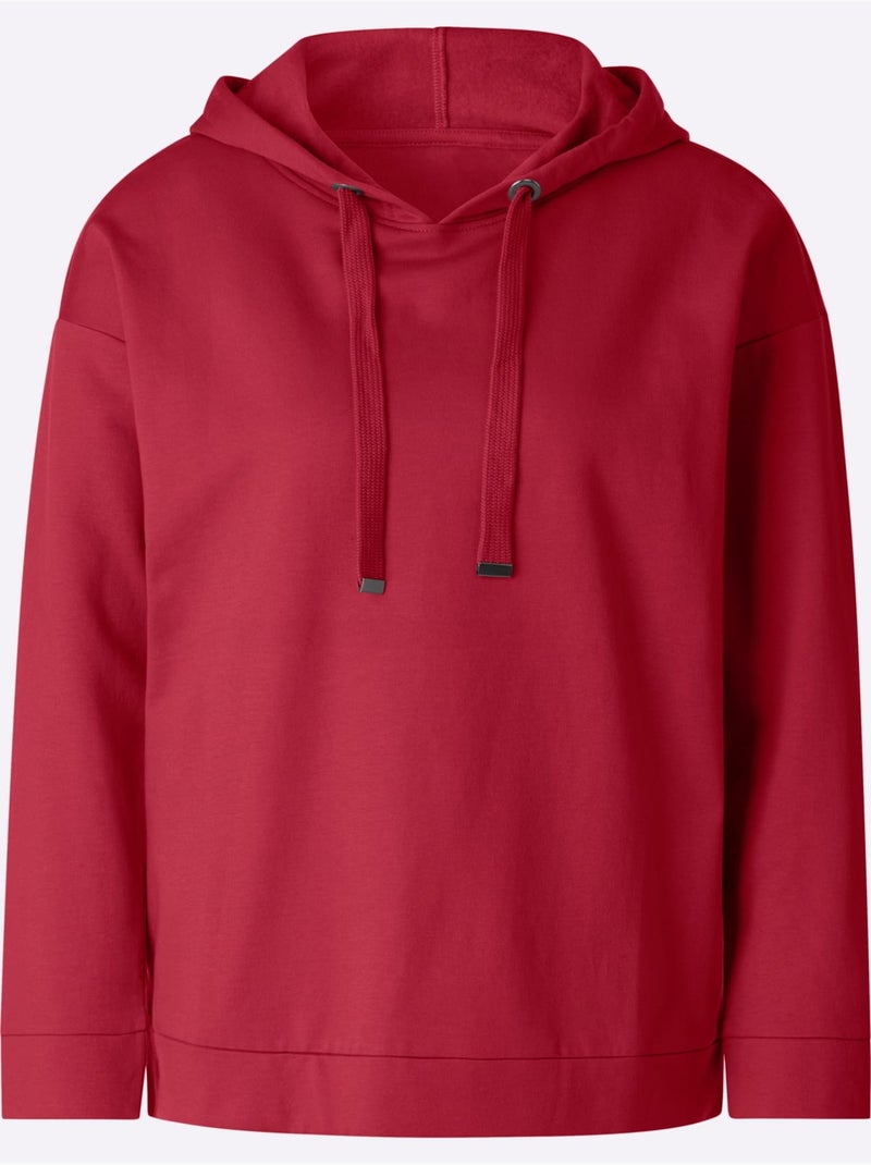 Sweatshirt pur coton - taille standard - witt Rouge - Kiabi