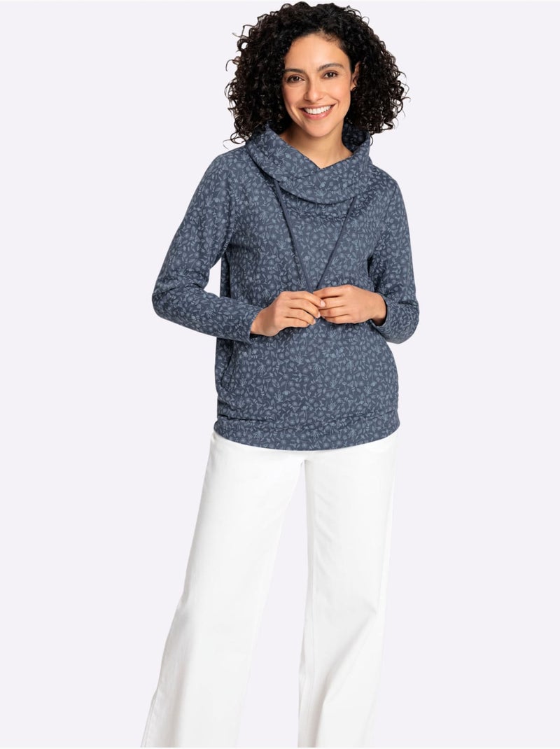 Sweatshirt qualité coton - taille standard - witt Bleu Bleu - Kiabi