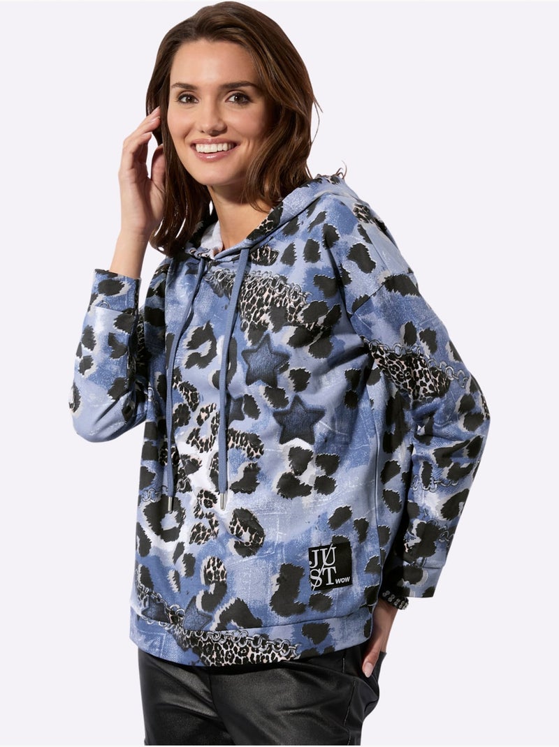 Sweatshirt Qualité Coton - Taille Standard - Witt Bleu jean - Kiabi