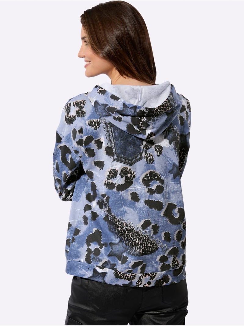 Sweatshirt Qualité Coton - Taille Standard - Witt Bleu jean - Kiabi