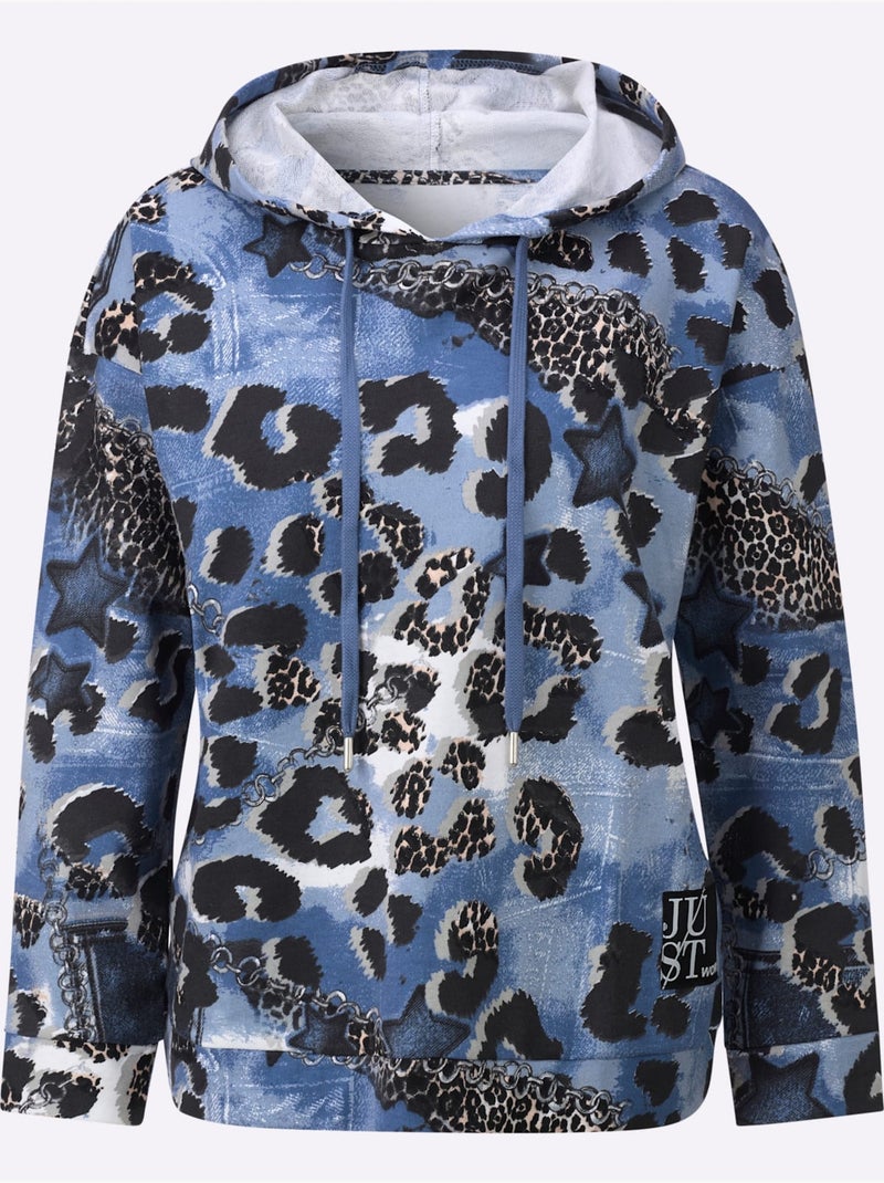 Sweatshirt Qualité Coton - Taille Standard - Witt Bleu jean - Kiabi