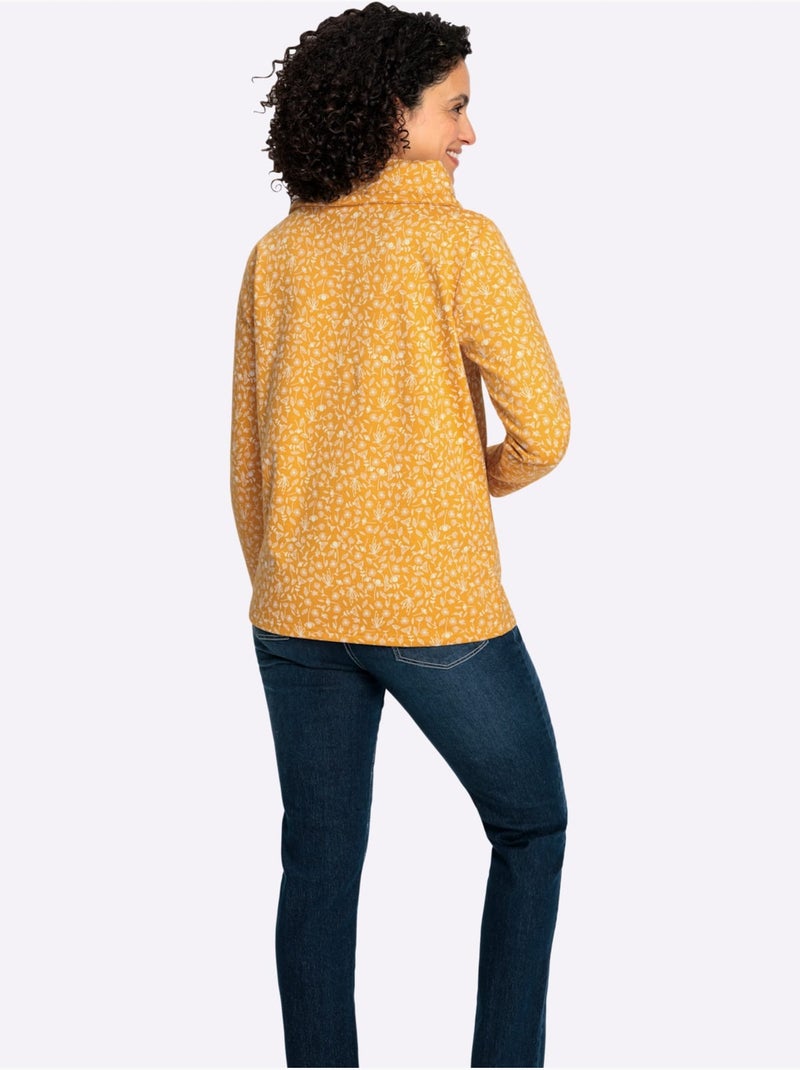 Sweatshirt qualité coton - taille standard - witt Ocre - Kiabi