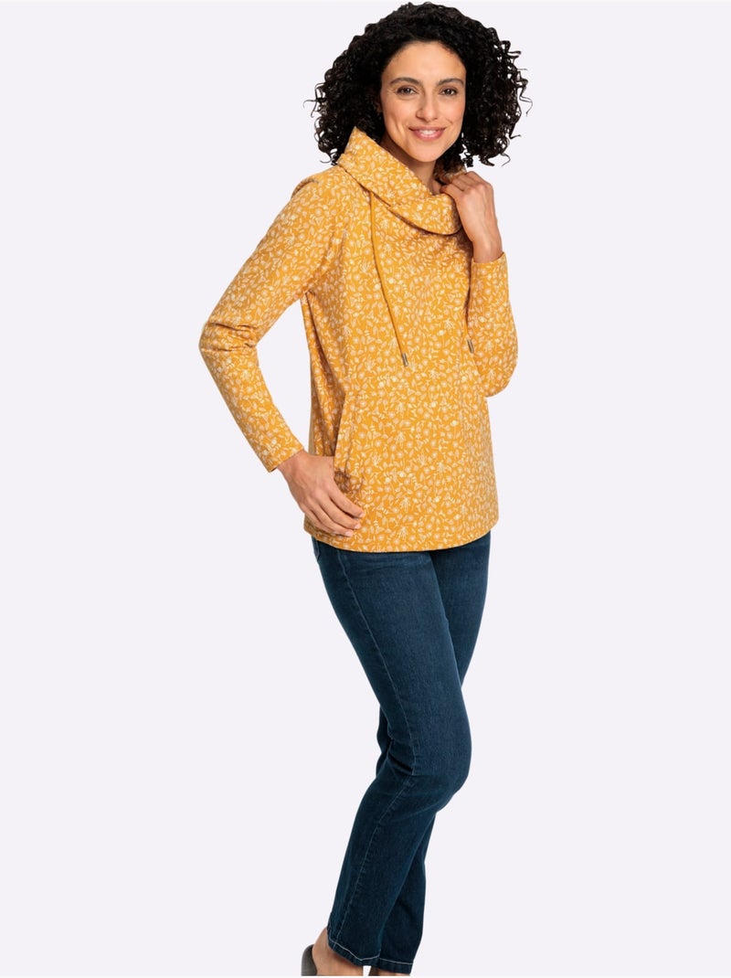 Sweatshirt qualité coton - taille standard - witt Ocre - Kiabi