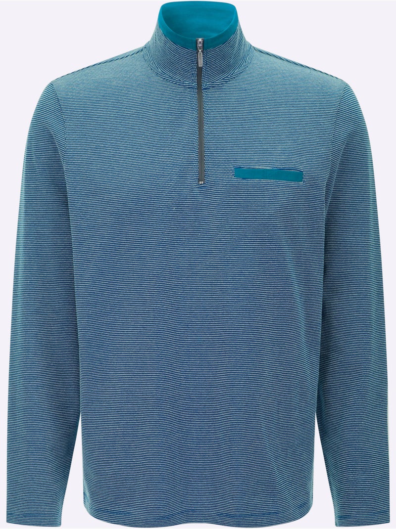 Sweatshirt Qualité Structurée Facile D'entretien - Taille Standard - Moda Vilona Bleu - Kiabi