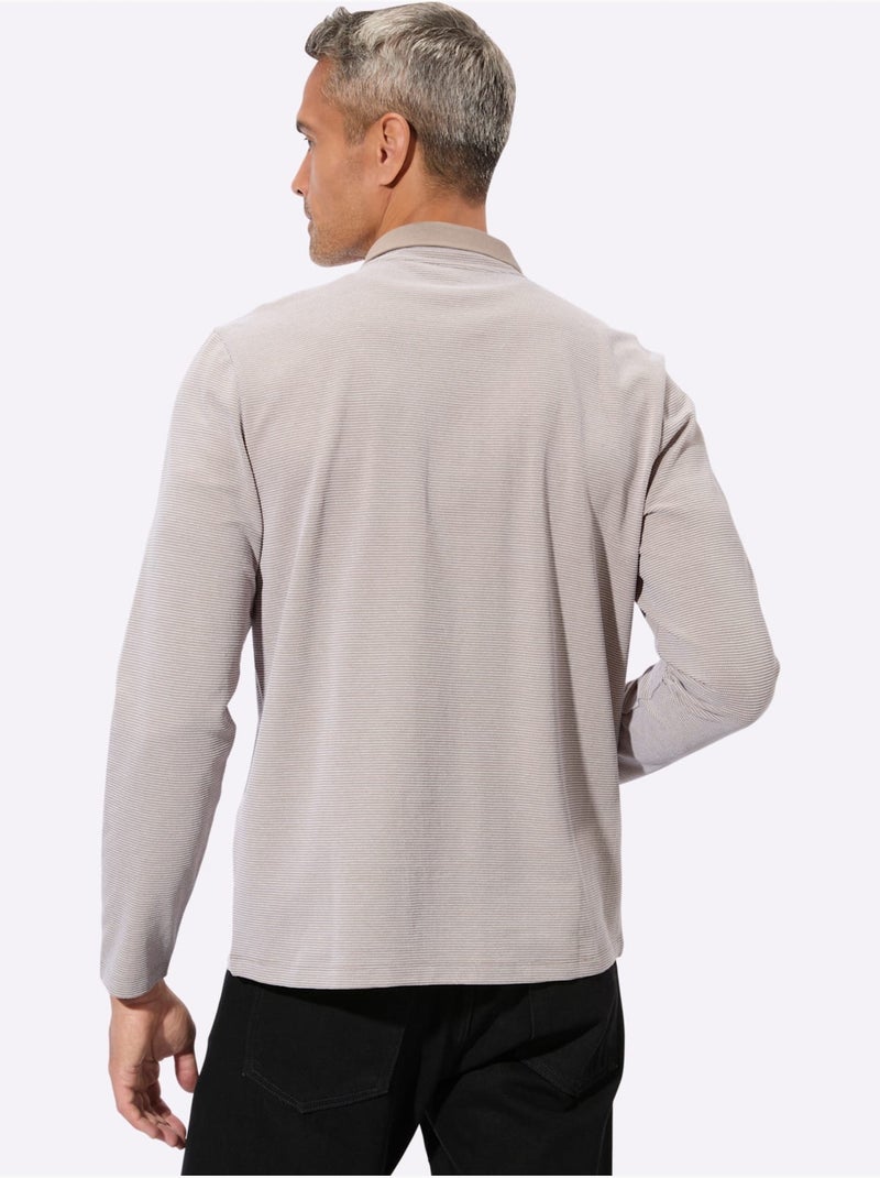 Sweatshirt Qualité Structurée Facile D'entretien - Taille Standard - Moda Vilona Ecru - Kiabi