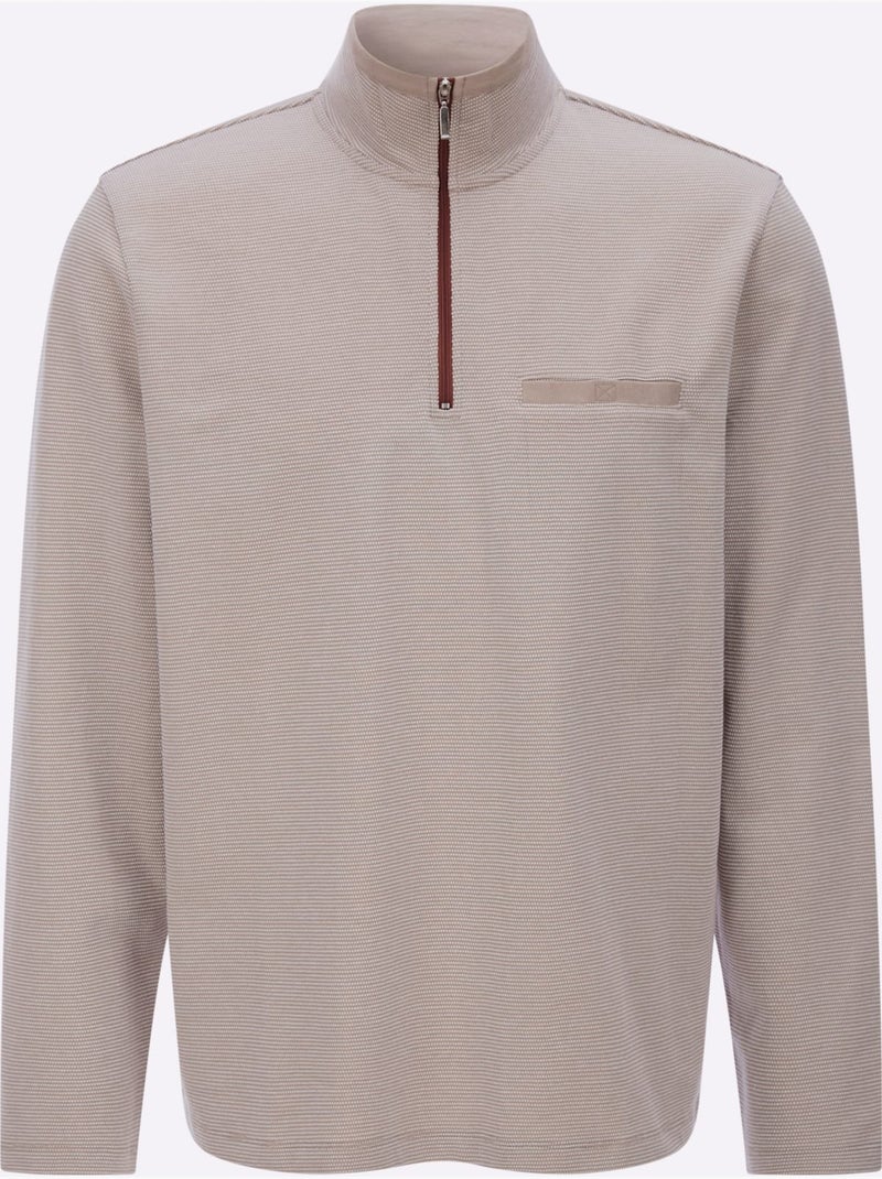 Sweatshirt Qualité Structurée Facile D'entretien - Taille Standard - Moda Vilona Ecru - Kiabi