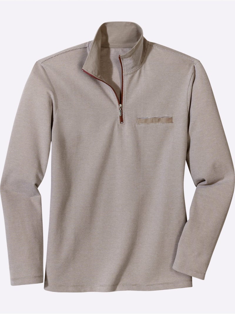 Sweatshirt Qualité Structurée Facile D'entretien - Taille Standard - Moda Vilona Ecru - Kiabi