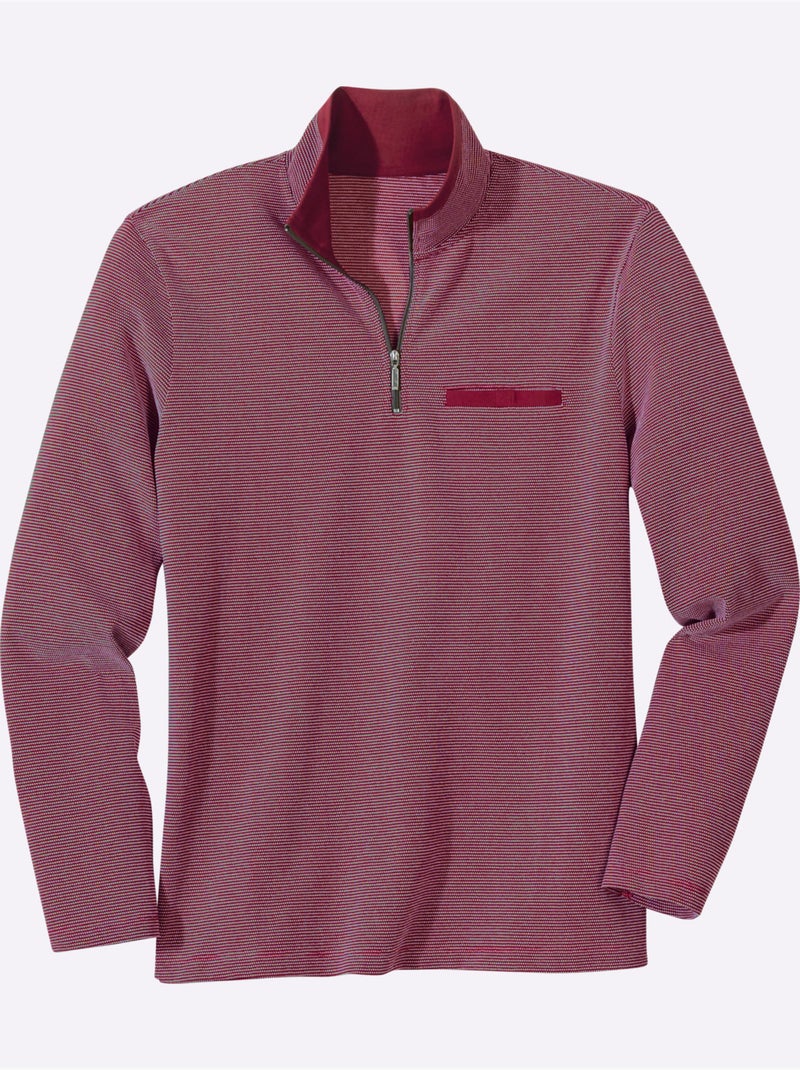 Sweatshirt Qualité Structurée Facile D'entretien - Taille Standard - Moda Vilona Rouge - Kiabi