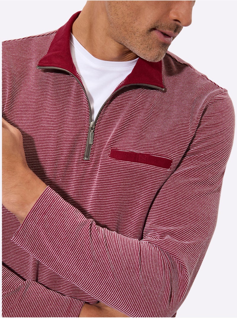Sweatshirt Qualité Structurée Facile D'entretien - Taille Standard - Moda Vilona Rouge - Kiabi