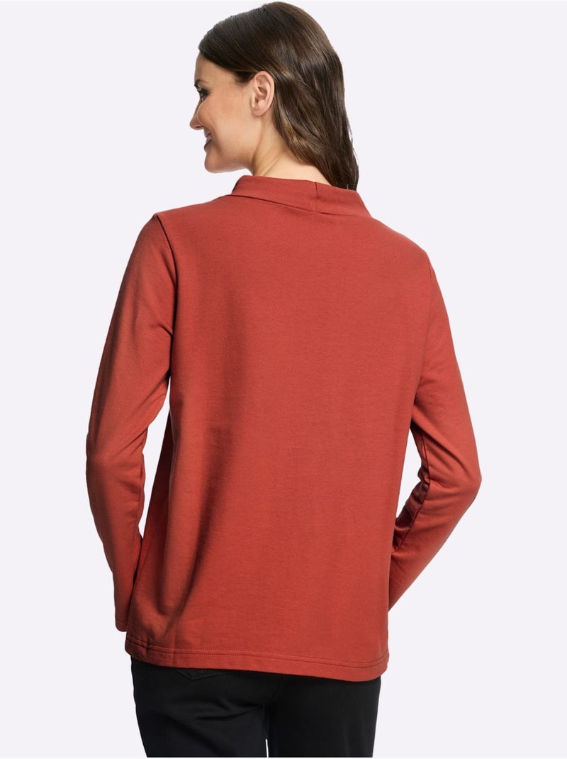 Sweatshirt Qualité Sweat Douce - Taille Standard - Moda Vilona Terre cuite - Kiabi
