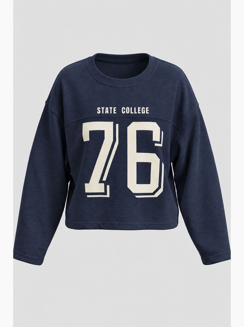 Sweatshirt regular mixray Bleu marine - Kiabi