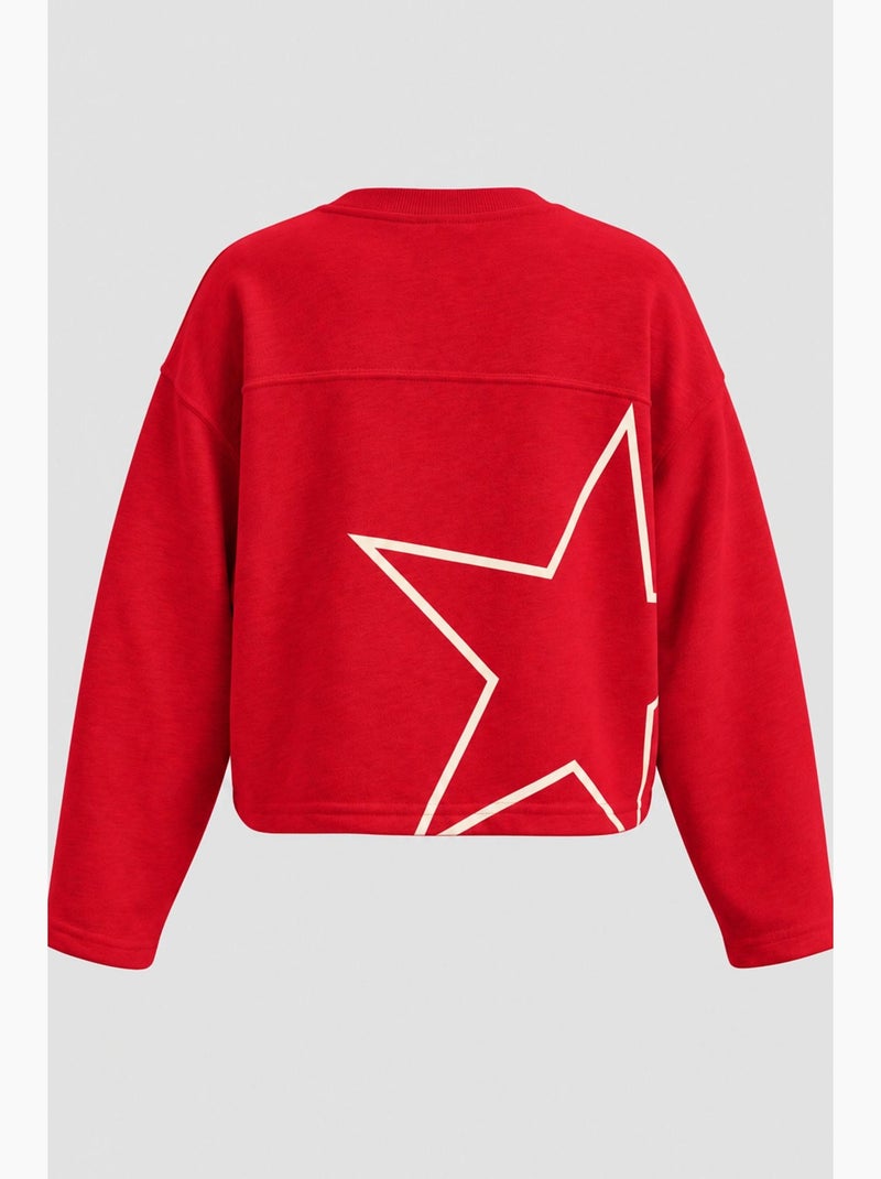 Sweatshirt regular mixray Rouge - Kiabi