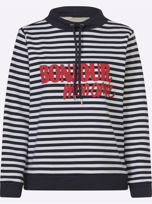 Sweatshirt Séduisant Motif à Rayures - Taille Standard - Helline - Kiabi Sweatshirt Séduisant Motif à Rayures - Taille Standard - Helline - Kiabi