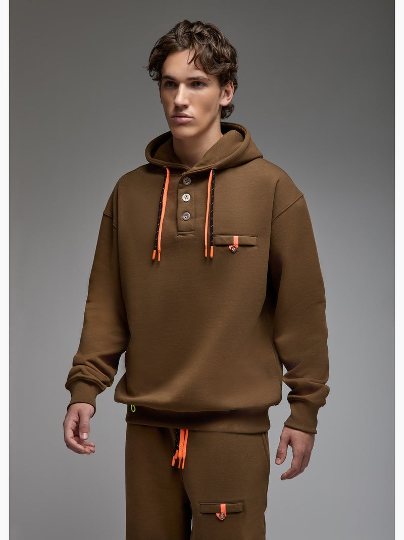 Sweatshirt sen  homme - sae paris Kaki - Kiabi