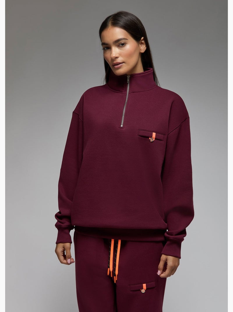 Sweatshirt shima  femme - sae paris Bordeaux - Kiabi