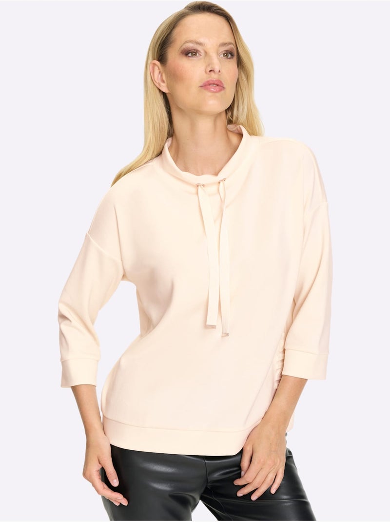 Sweatshirt Style Moderne - Taille Standard - Helline Ivoire - Kiabi