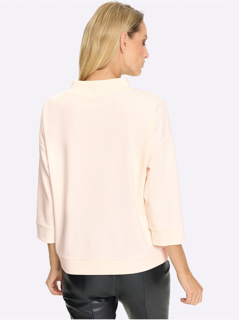 Sweatshirt Style Moderne - Taille Standard - Helline Ivoire - Kiabi