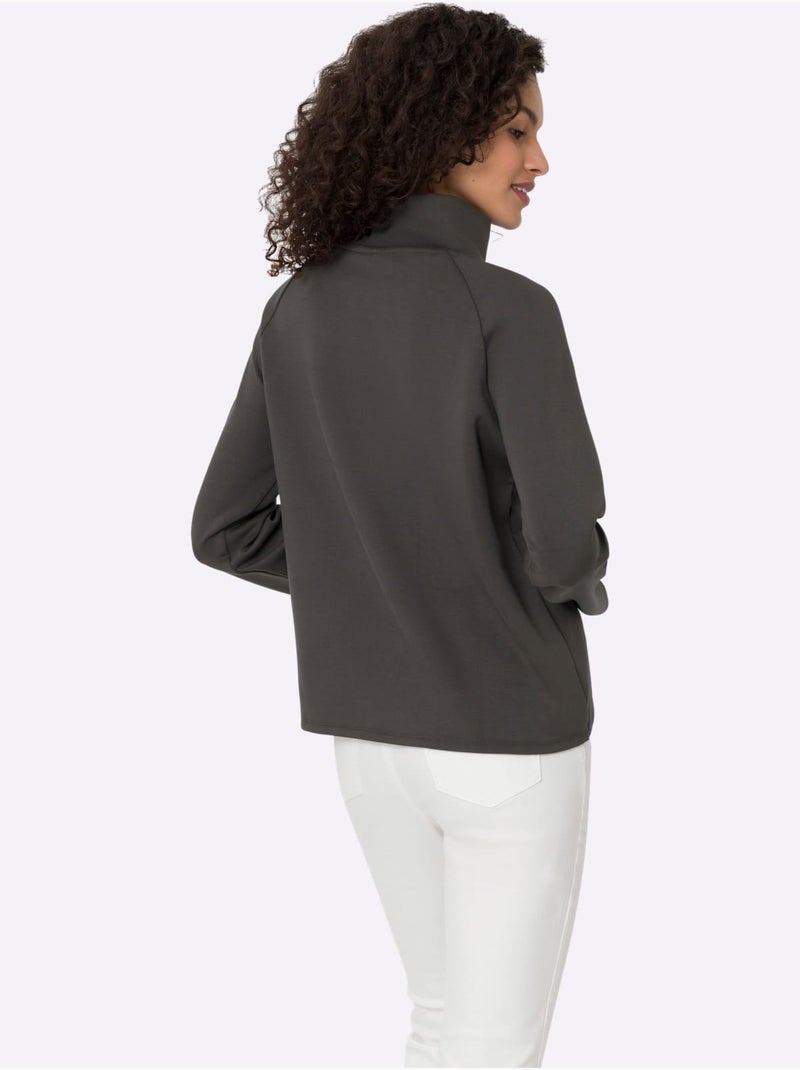 Sweatshirt Superposition Moderne - Taille Standard - Helline Gris - Kiabi